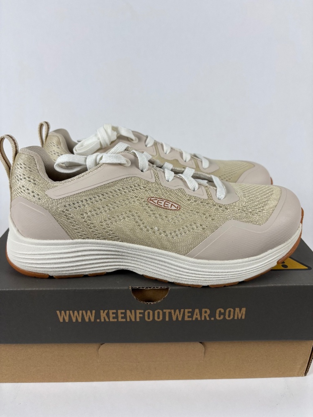 KEEN, Utility, Sparta 2, Industrial, Work Shoes Women's Cream Alloy Toe Size 8.5
